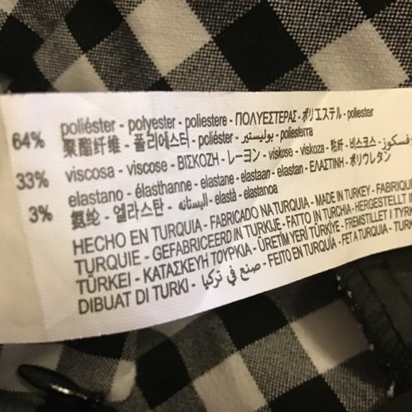 Zara black & white plaid pants size s. - Picture 8 of 9